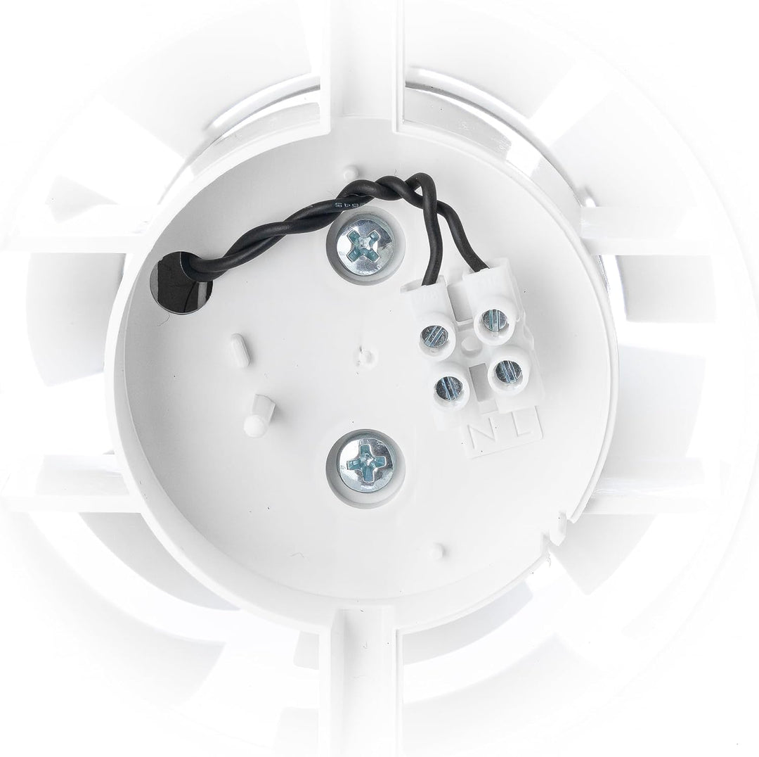 Ø 100mm Weiss Badlüfter mit Timer und Feuchtesensor - Ventilator/Lüfter für Effiziente Belüftung im