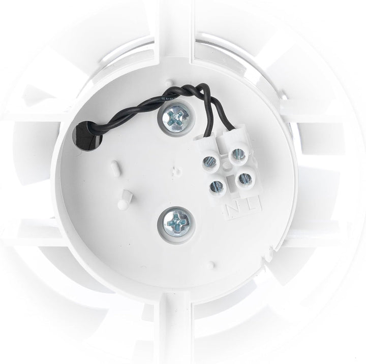 Ø 100mm Weiss Badlüfter mit Timer und Feuchtesensor - Ventilator/Lüfter für Effiziente Belüftung im