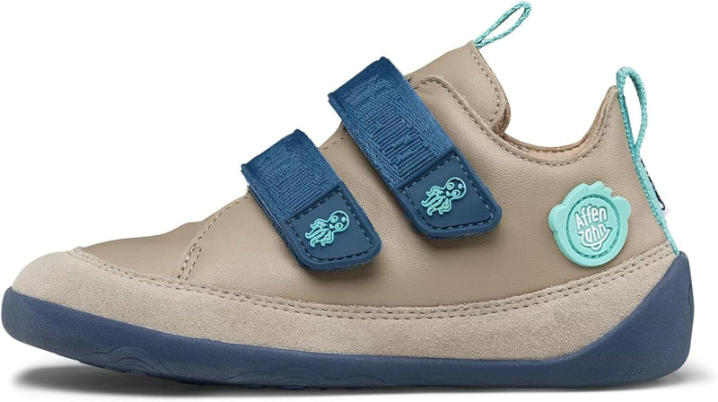 Affenzahn Barfussschuh Leder Buddy mit Klettverschluss Weich rutschfest Flexibel Reflektierend für J