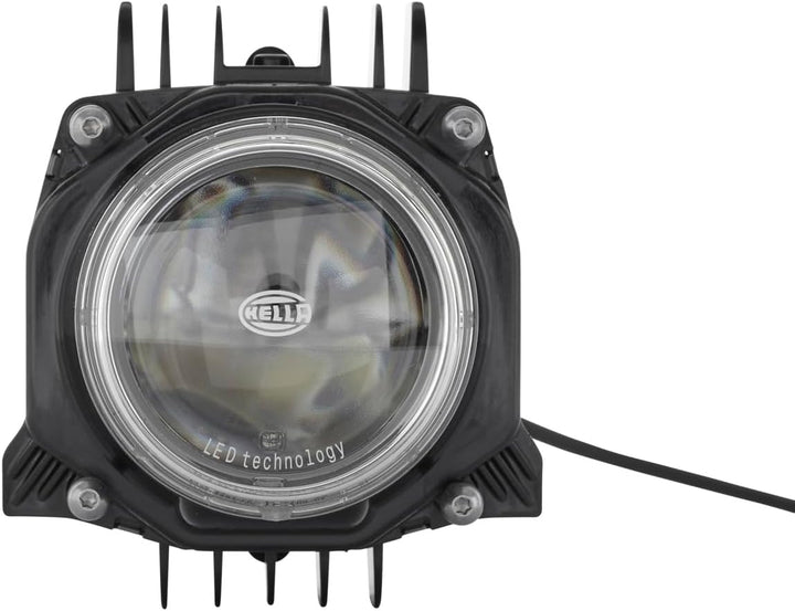 HELLA - LED/DE-Hauptscheinwerfer - 90mm Performance Bi-LED L70 - 24/12V - rund - Einbau - Lichtschei