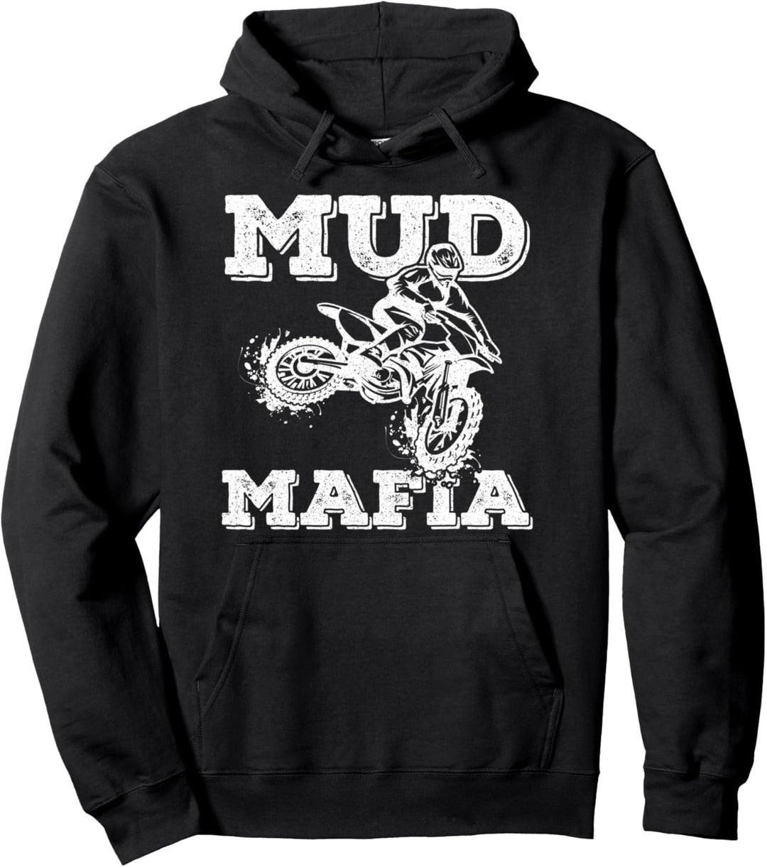 MX Motocross Biker Dirt Bike - Mud Mafia Supercross Pullover Hoodie