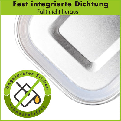 immer Edelstahl Brotdose - Nachhaltige Bento Lunchbox, auslaufsicher, plastikfrei, leicht zu reinige