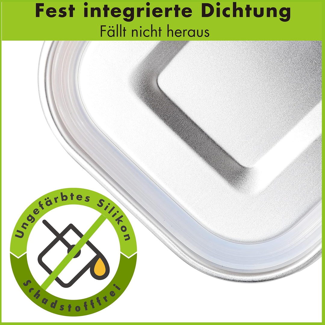 Edelstahl Brotdose - Nachhaltige Bento Lunchbox, auslaufsicher, plastikfrei, leicht zu reinigen und