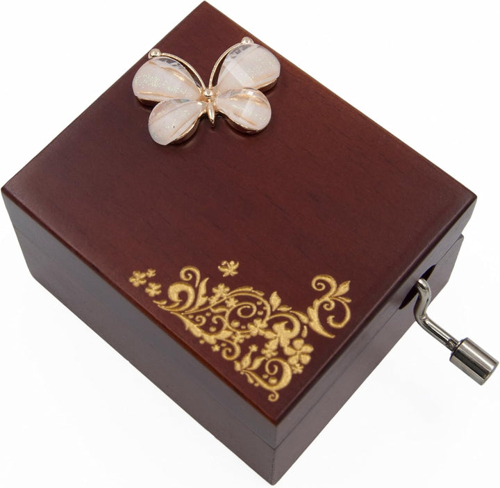 Mini Handcrank Music Box Tune of Happy Birthday(Butterfly)