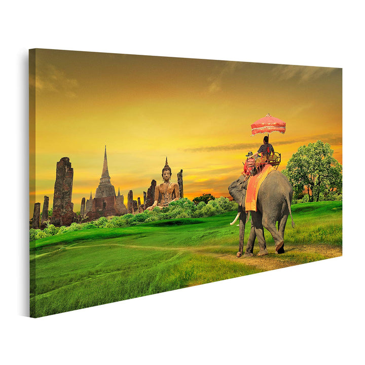 islandburner Bild auf Leinwand Sonnenuntergang Auf Dem Lande In Thailand Bilder Wandbilder Poster Le