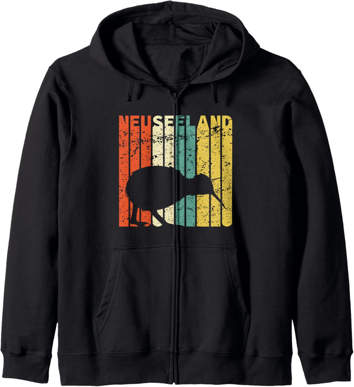 Retro Neuseeland Vintage Kiwi Pazifik Kapuzenjacke