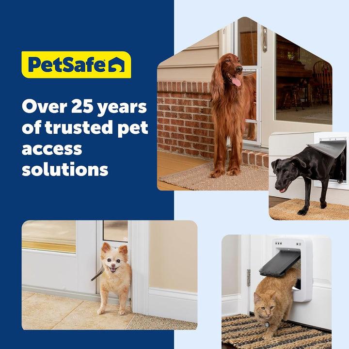PetSafe Freedom Aluminium-Haustiertür für Hunde und Katzen, klein, weiss, getönte Vinylklappe Weiss