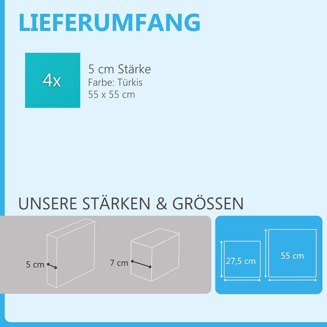 platino24 Schallabsorber COLORE aus Basotec G+ I Akustikpaneele mit Akustikfilz I 4 Wand-Paneele in