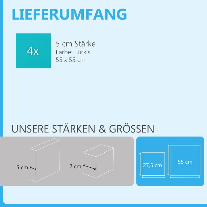 platino24 Schallabsorber COLORE aus Basotec G+ I Akustikpaneele mit Akustikfilz I 4 Wand-Paneele in