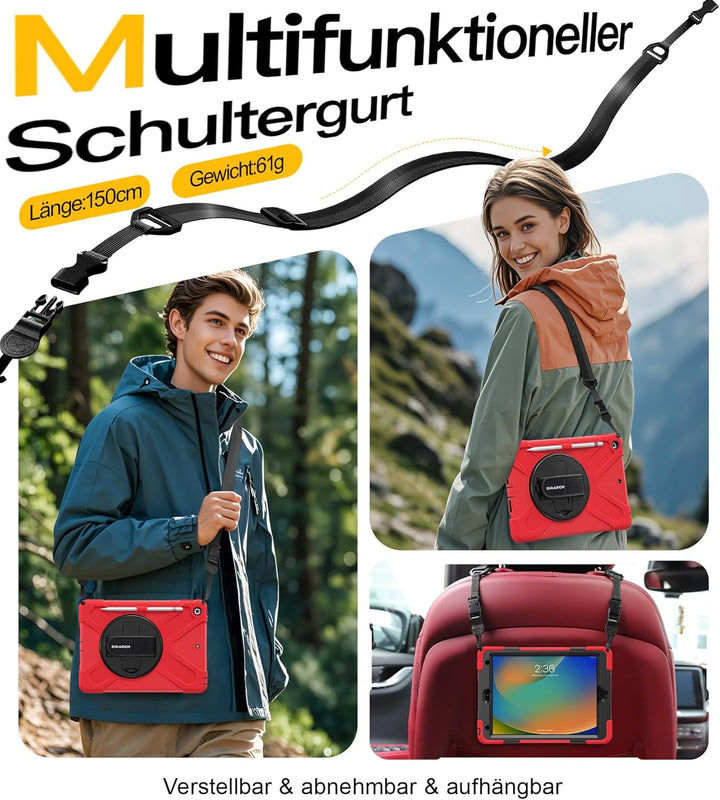 BRAECN Hülle für Neue iPad 10.2 Zoll (iPad 9./8./7. Generation), Robuste Stossfeste Schutzhülle mit