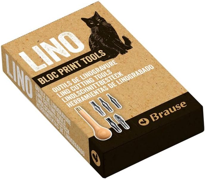 Brause 891B Linolschneider Set (mit 1 Handgriff, 5 linolfedern und 1 Federauszieher) Linolschnittbes
