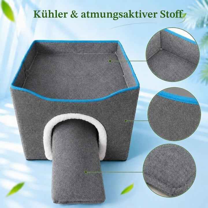 FURRYPAWS Katzenhöhle - Gemütliches Katzenhaus für drinnen und draussen, Ideal als Katzenhaus Indoor