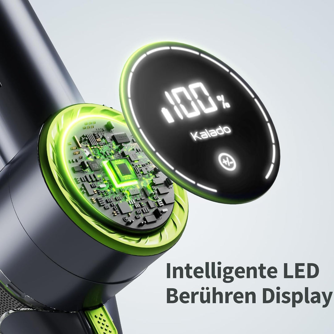 kalado Akku Staubsauger KCV600, 10 in 1 Staubsauger Kabellos 480W 33Kpa, Leicht Akkusauger mit Abneh