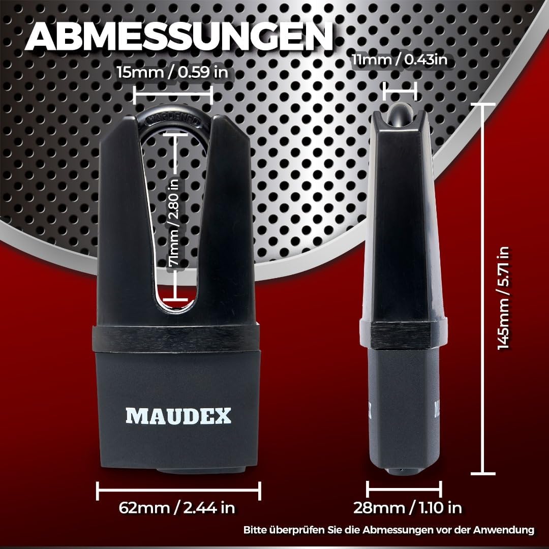 Maudex® MDE60 Heavy Duty Vorhängeschloss mit 10 Schlüsseln - [Anti-Bohr-, Anti-Pick-Zylinder] - [Ges