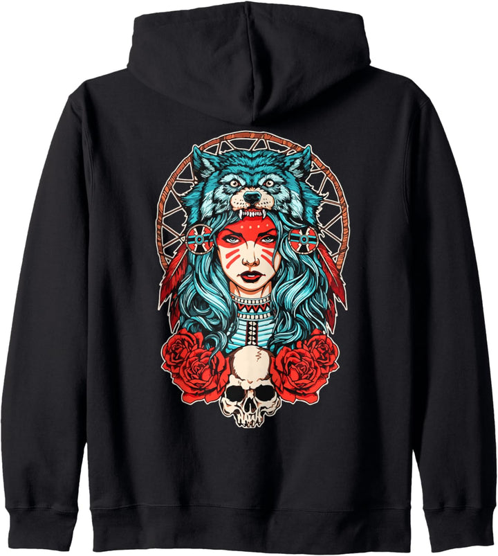 Wolf Mädchen Kapuzenjacke