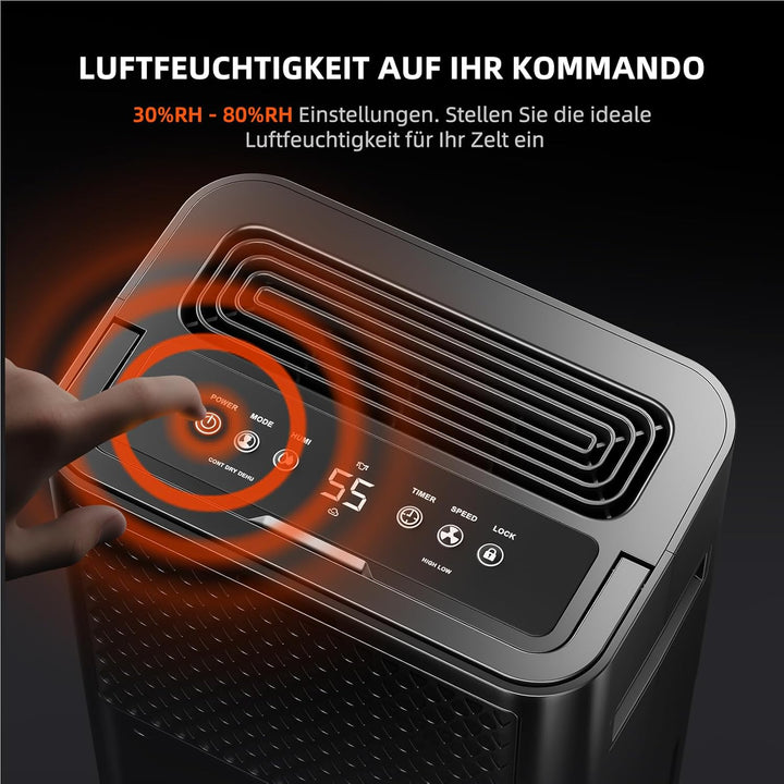 SPIDER FARMER Luftentfeuchter, 12L Pflanzenentfeuchter mit Feuchtigkeitsregelung, APP-Steuerung, 24H