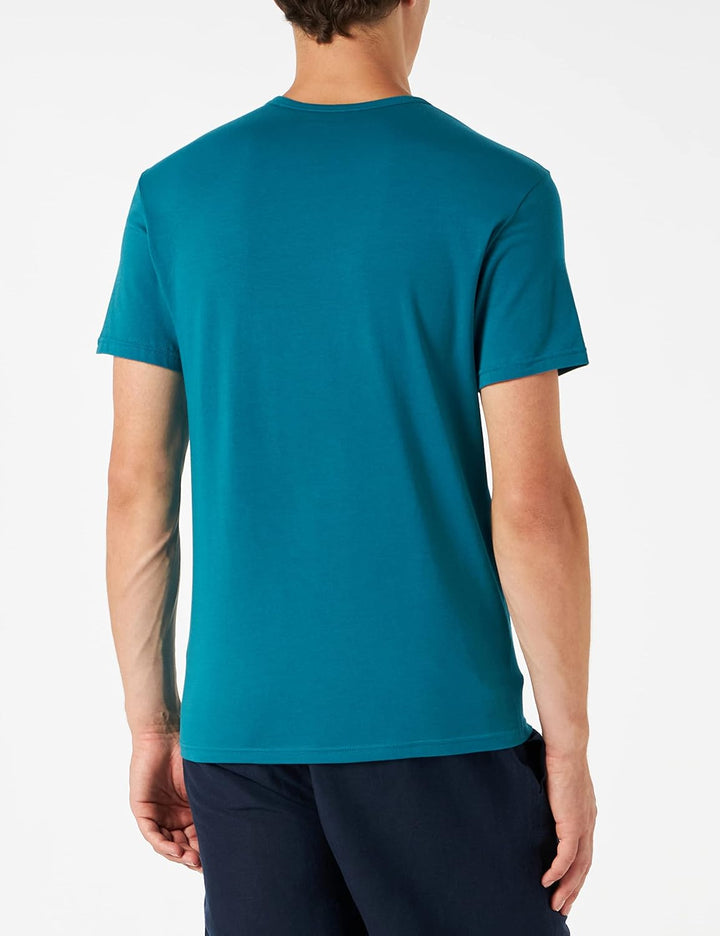 Emporio Armani Herren Shirt (2er Pack) S Marine/Topaz, S Marine/Topaz