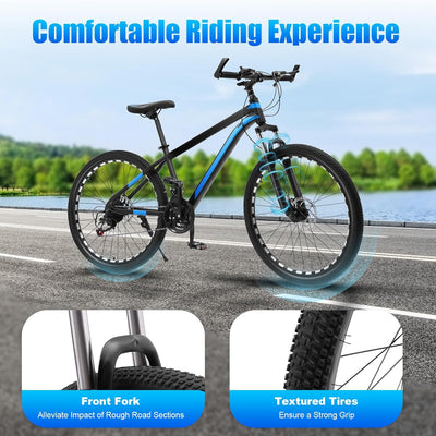 BJTDLLX 26 Zoll Mountainbike Premium Jungen Fahrrad Mädchen Aluminiumlegierung MTB Fahrräder 21 Gang