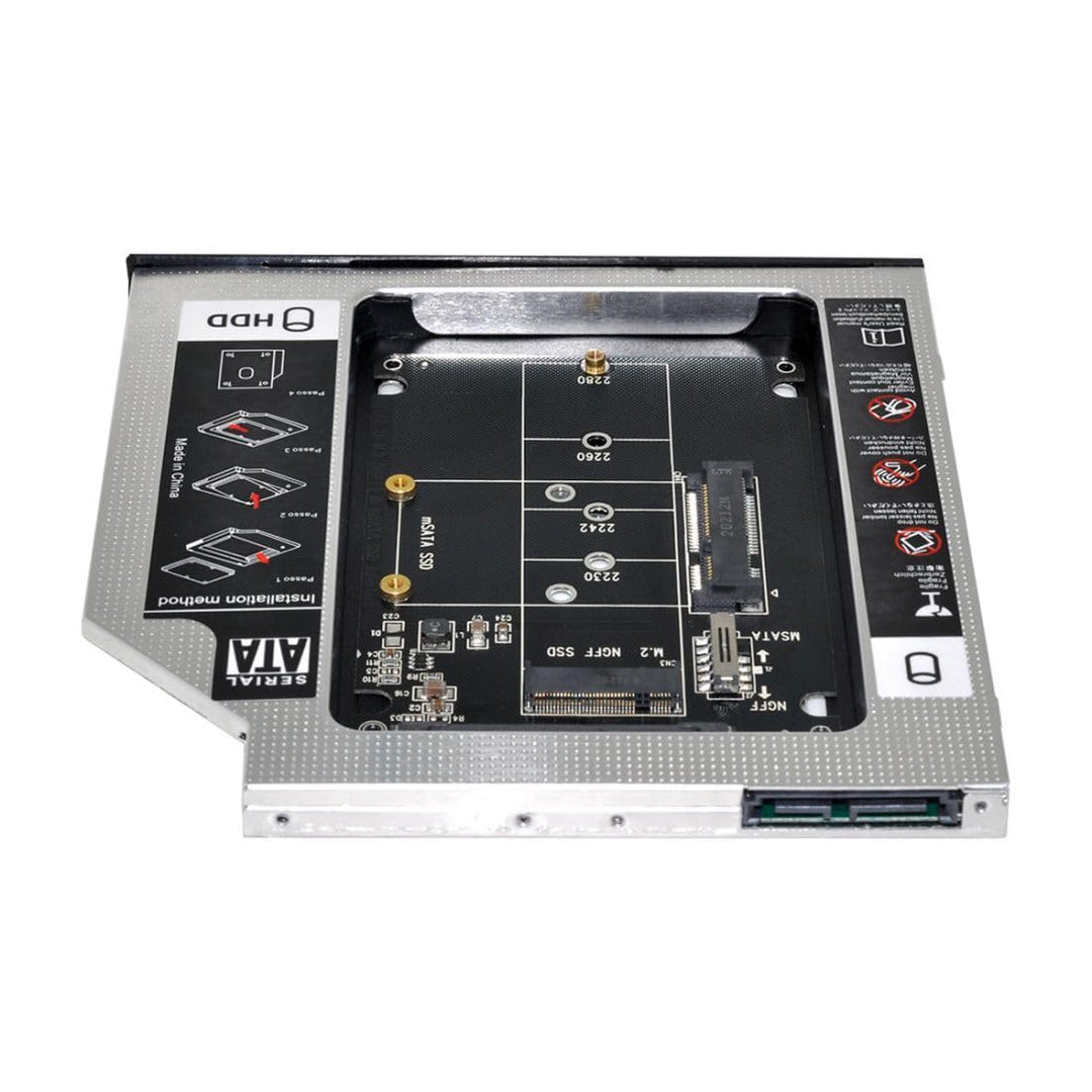 chenyang Universelles 9,5mm M.2 NGFF/mSATA SSD zu SATA Zweit SSD HDD Festplatten Caddy Upgrade Erwei