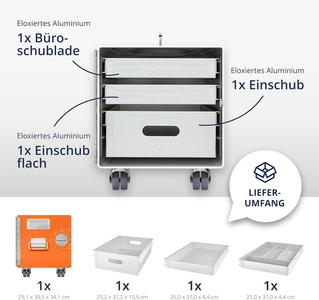 Rollcontainer mit Schubladen, Metallschrank, mobiler Aktenschrank, Schubladenschrank, Industrial Möb