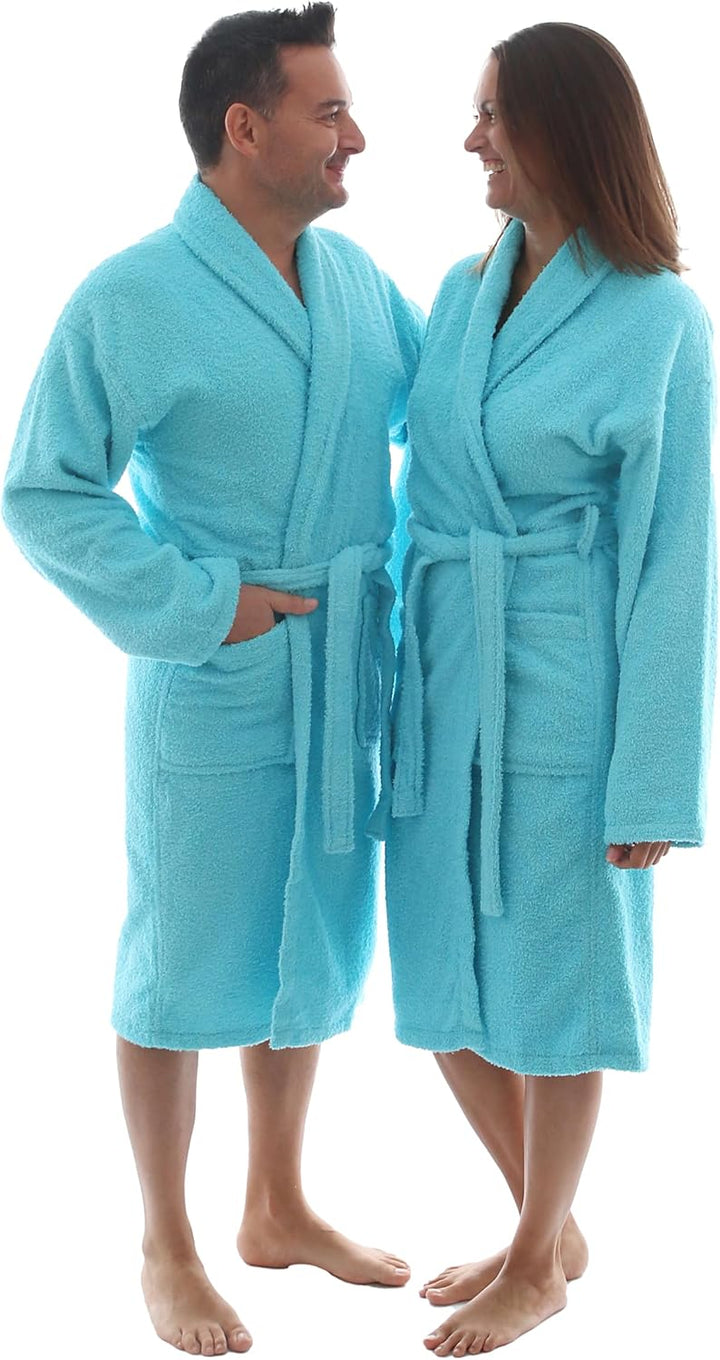 LEBENGOOD Bademantel für Damen, Herren, Unisex, Frottee 100% Baumwolle, Weicher Morgenmantel Dusche,