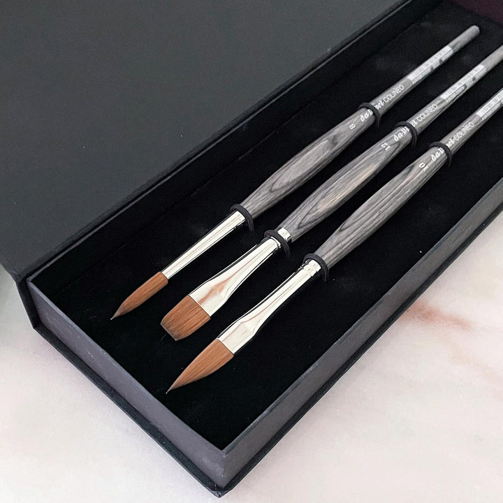 da Vinci Aquarellpinsel Geschenkbox Colineo mit 3 Pinseln, Gr. 8,10,12