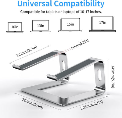 Bewahly Laptop Ständer, Ergonomisch Notebook Ständer, Aluminium Halter, Halterung, Stand für MacBook