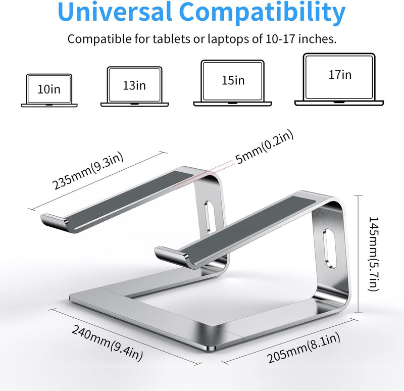 Bewahly Laptop Ständer, Ergonomisch Notebook Ständer, Aluminium Halter, Halterung, Stand für MacBook