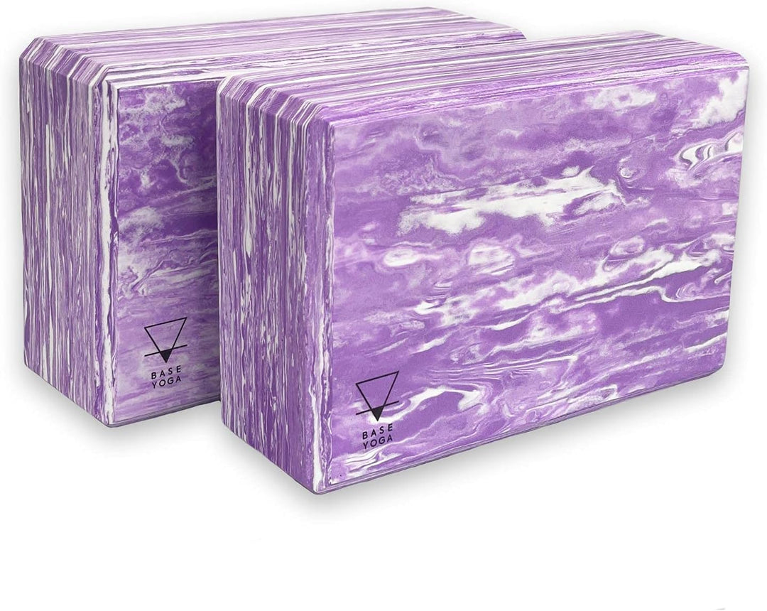 Yoga Block - 1 oder 2 PC-Set - Einzigartiger starker/Fester/Leichter Eva-Schaumblock/Ziegel (Lila x