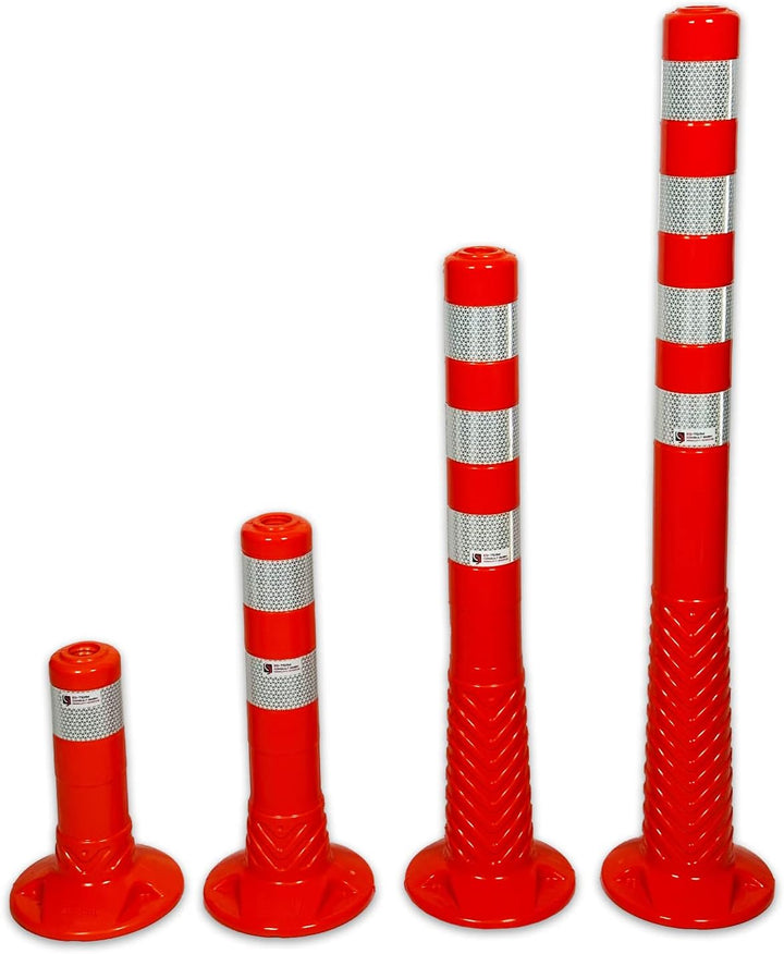 UvV UVTP4131 Flex-Absperrpfosten 450mm, 45 cm flexibler sperrpfosten reflexfolie Orafol 5931 Silber