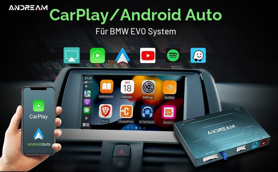 Wireless CarPlay Android Auto MMI Prime für BMW EVO System Series 1 2 3 4 5 6 7 X1 X3 X4 X5 X6 X7 Mi