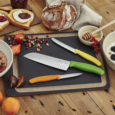 Victorinox, Swiss Classic, Profi Tomaten- und Tafelmesser, 6-teilig, Extra Scharfe Klinge, Wellensch