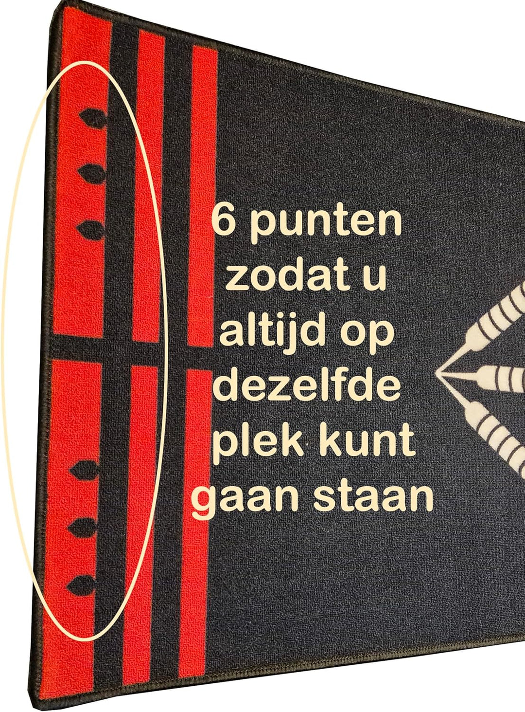Dartteppich offizieller Abstand 80 x 240 cm