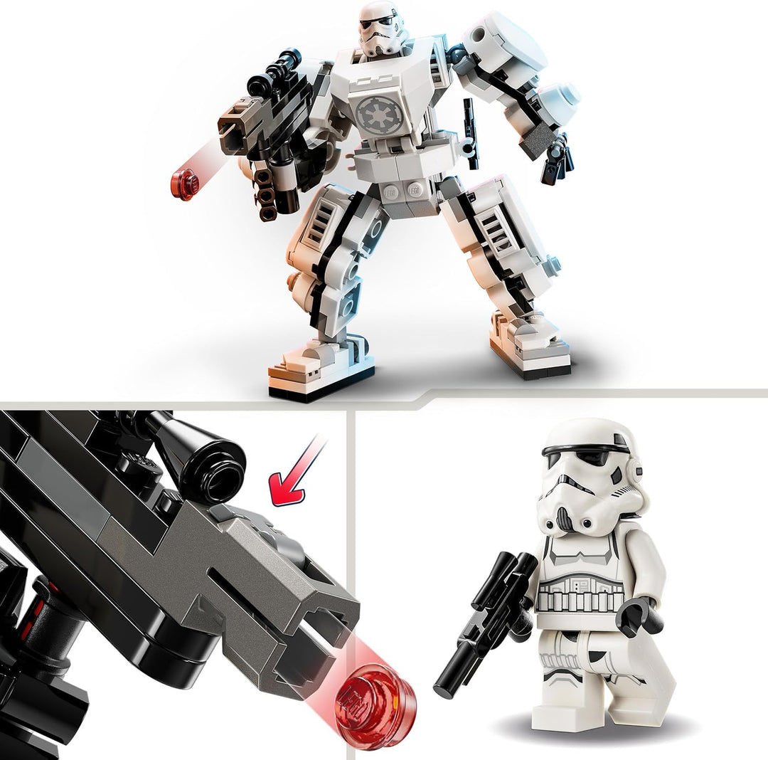 LEGO 75370 Star Wars Sturmtruppler Mech Set, Baubares Actionfigur-Modell mit Gelenkteilen, Minifigur