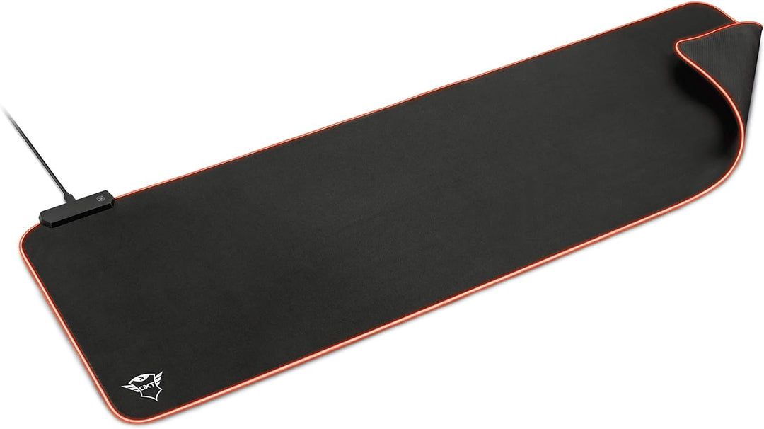 Trust Gaming GXT 764 Glide-Flex RGB Mauspad XXL, 930x300 mm, Gaming Mousepad mit LED Beleuchtung, ru