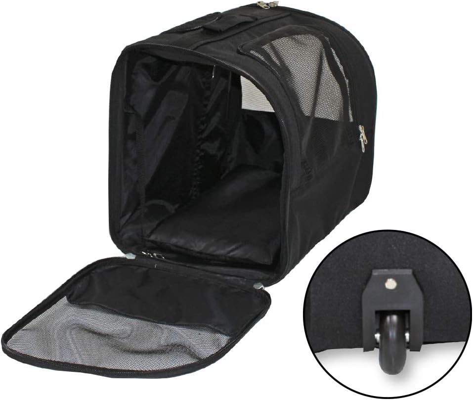 Croci Trolley Jolie 2 in 1 – Tragetasche für Katzen und kleine Hunde 44 x 33 x 28 cm – Trolley für H