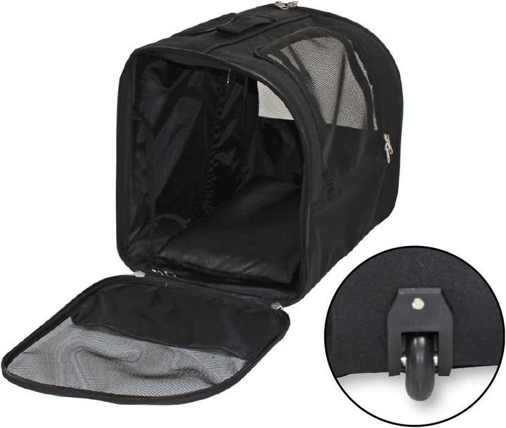 Croci Trolley Jolie 2 in 1 – Tragetasche für Katzen und kleine Hunde 44 x 33 x 28 cm – Trolley für H