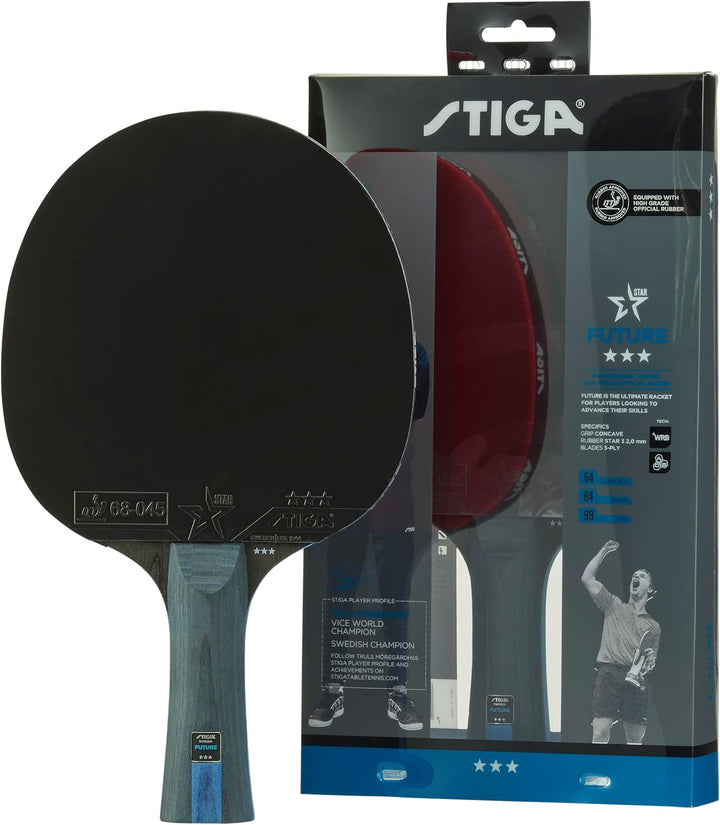 STIGA Future 3-Star Tischtennisschläger rot/schwarz Einzelbett, Einzelbett