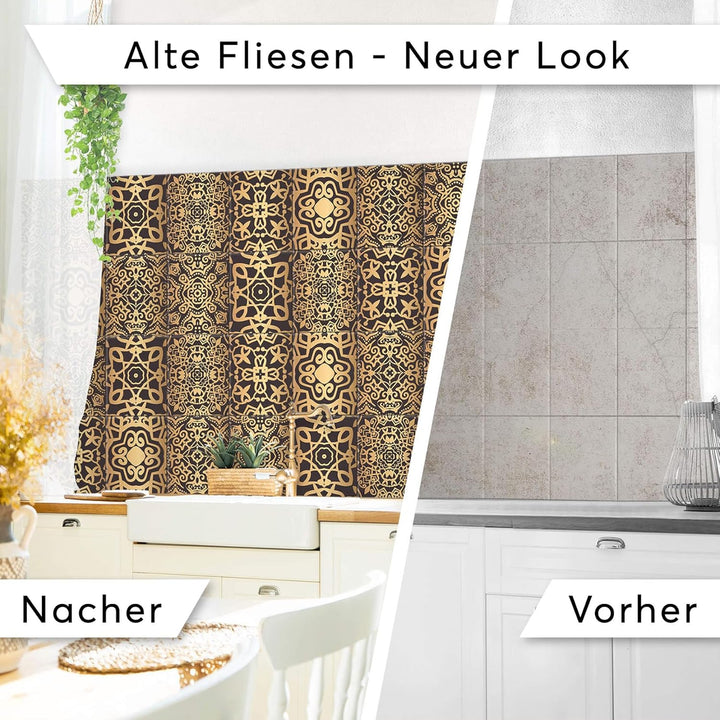 CREATISTO Klebefliesen Stickerfliesen Fliesenfolie - Hochwertige Aufkleber Sticker für Fliesen I Kle