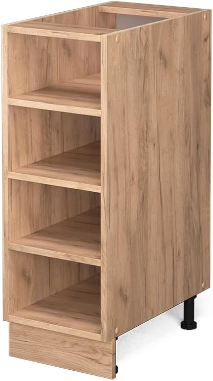 Vicco Küchenregal Fame-Line, Goldkraft Eiche/Goldkraft Eiche, 30 cm ohne Arbeitsplatte Regaluntersch
