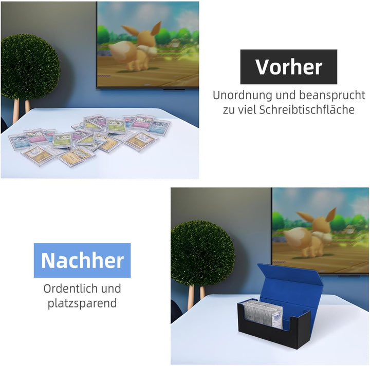 Card Deck Box for MTG, Gathering Kartenbox für 580+ Ungesleevte Karten/ 35pt /130pt Sammelkarten Hül