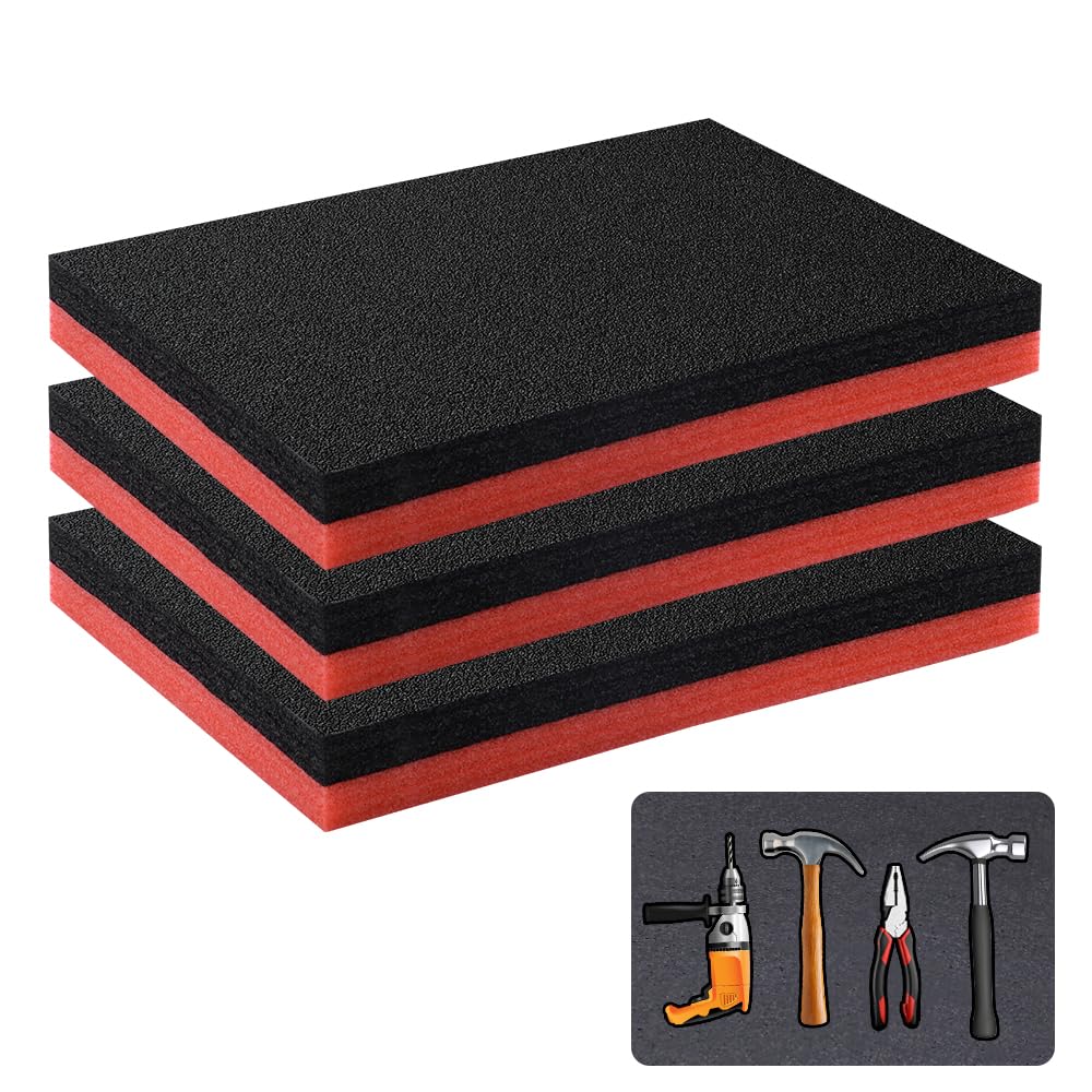 3 StüCk 40×30×5cm Schaumstoffeinlage Werkzeug,Precision Defined Werkzeugkisten-Schaumstoff,Multilaye