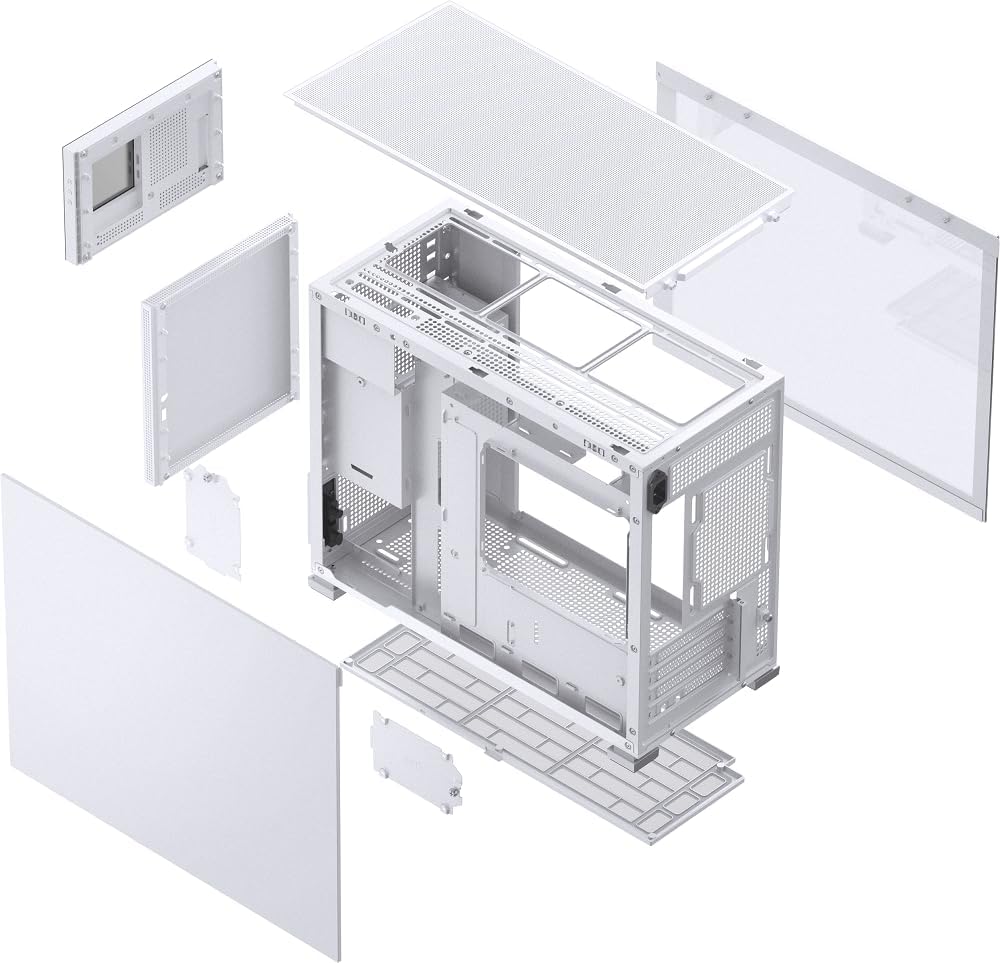 Jonsbo D31 Screen mATX Gehäuse, Tempered Glass - weiss