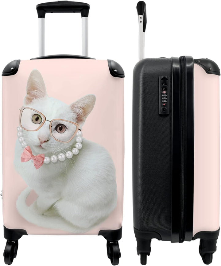 NoBoringSuitcases.com® Kinderkoffer Mädchen - Reisekoffer Kinder, Kabinentrolley, Leichtgewicht, 4 R