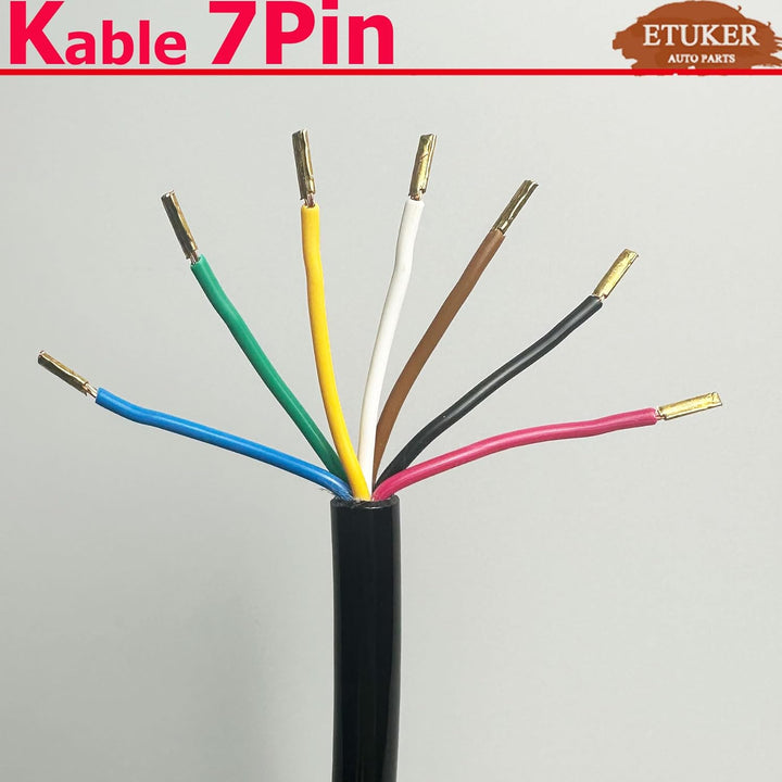 Anhänger Verlängerungskabel Spiralkabel 7polig 12v Anhängerkabel 1.7meters Kabel für Anhänger Licht