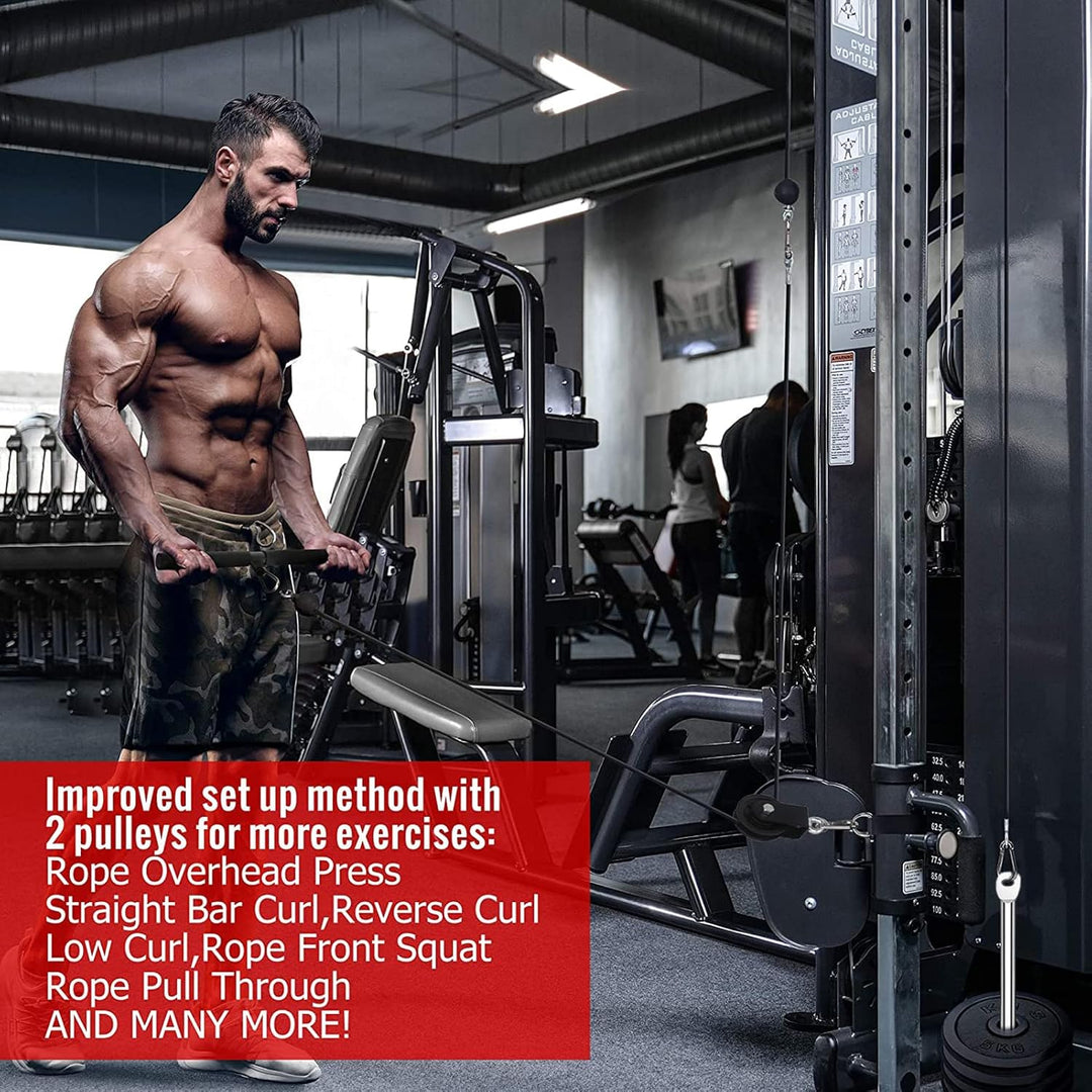 Taeku Seilzug-Fitness, Verbesserte Gewicht Seilzugsystem für LAT Pull Down Bizeps Curl Trizeps Armtr