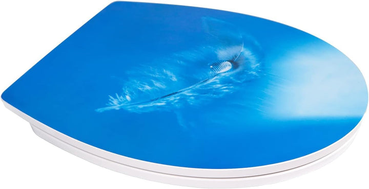 Fanmitrk WC Sitz mit Absenkautomatik, Toilettendeckel Duroplast, Klodeckel mit Schnellverschluss, Kl