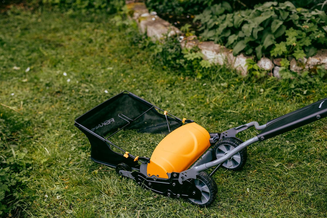 Fiskars Grasfangkorb für Fiskars Spindelmäher StaySharp Max, 18 Liter, StaySharp, Schwarz/Orange, 10