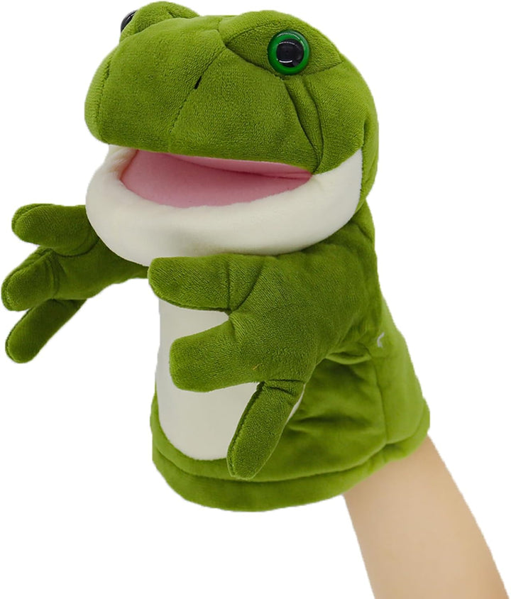 lilizzhoumax Frosch Kuscheltier, Simuliertes Tier Frosch Handpuppe aus Plüsch, Kawaii Niedliches Rol