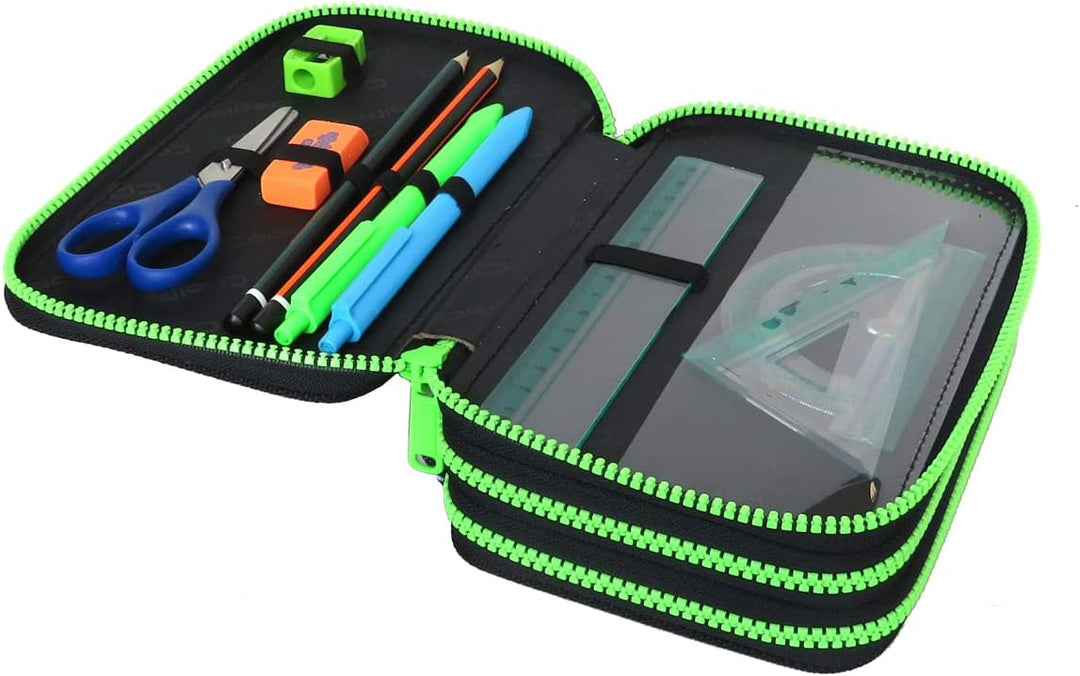 CoolPack XXL Federtasche Federmappe 3-Fach Schulstiftetui, dreifaches Federmäppchen, Federmäppchen f